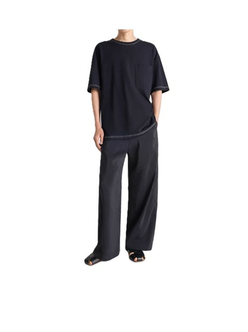 Lemaire T-SHIRT A MANICHE CORTE BOXY IN JERSEY PESANTE Lemaire | TS0010 LJ1010BR498 URCHIN